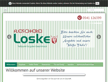 Tablet Screenshot of fleischerei-loske.de